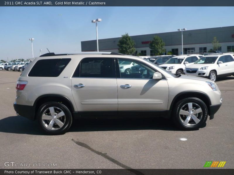 Gold Mist Metallic / Cashmere 2011 GMC Acadia SLT AWD