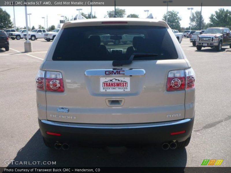 Gold Mist Metallic / Cashmere 2011 GMC Acadia SLT AWD