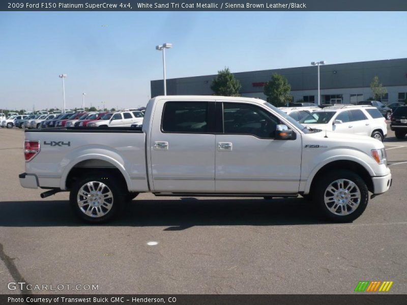 White Sand Tri Coat Metallic / Sienna Brown Leather/Black 2009 Ford F150 Platinum SuperCrew 4x4