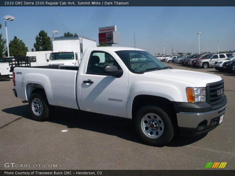 Summit White / Dark Titanium 2010 GMC Sierra 1500 Regular Cab 4x4
