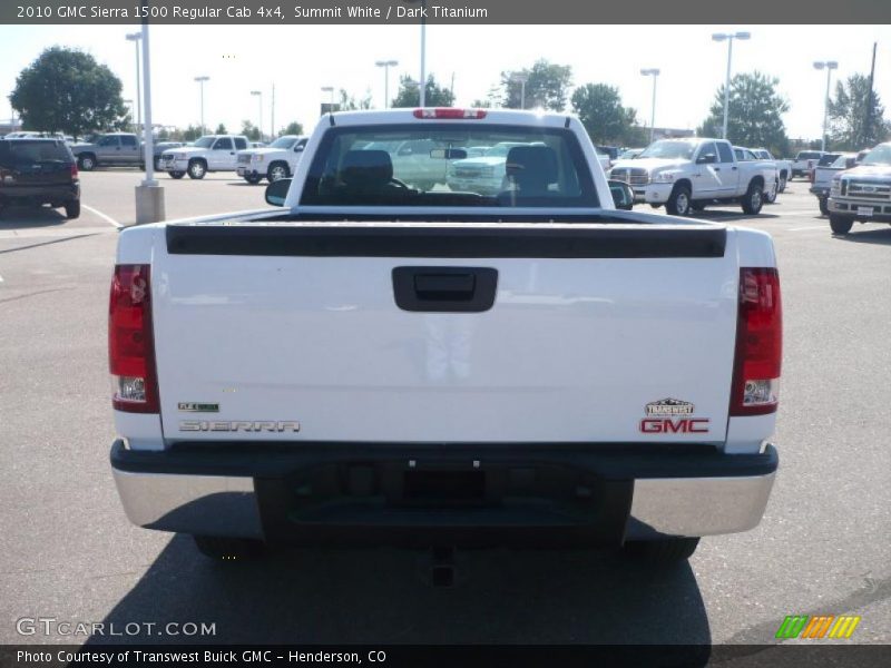 Summit White / Dark Titanium 2010 GMC Sierra 1500 Regular Cab 4x4