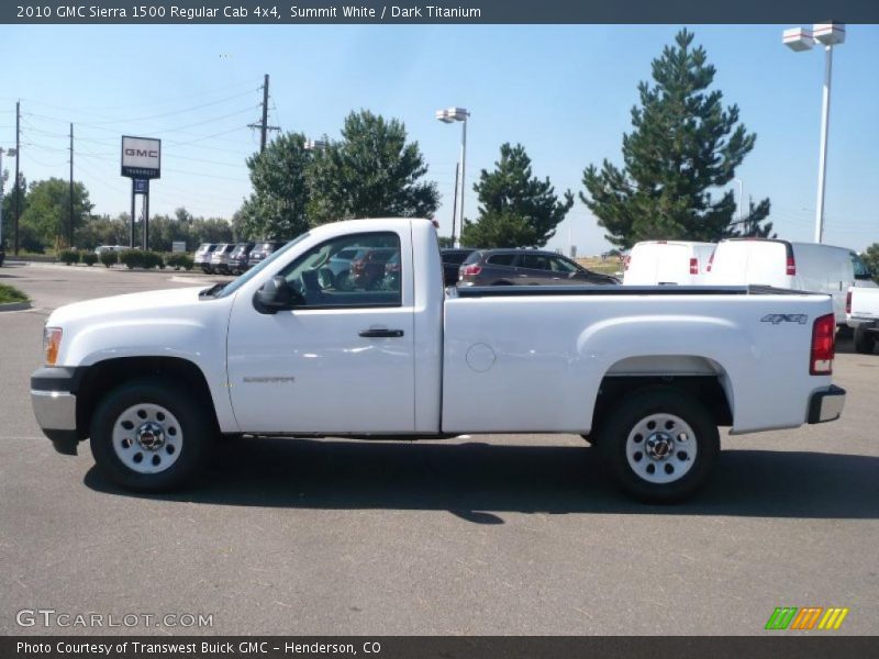 Summit White / Dark Titanium 2010 GMC Sierra 1500 Regular Cab 4x4