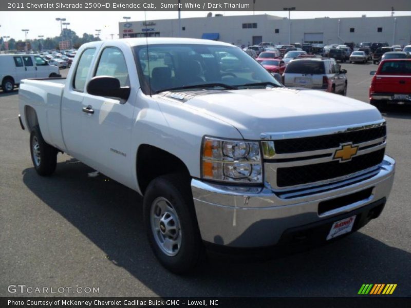 Summit White / Dark Titanium 2011 Chevrolet Silverado 2500HD Extended Cab