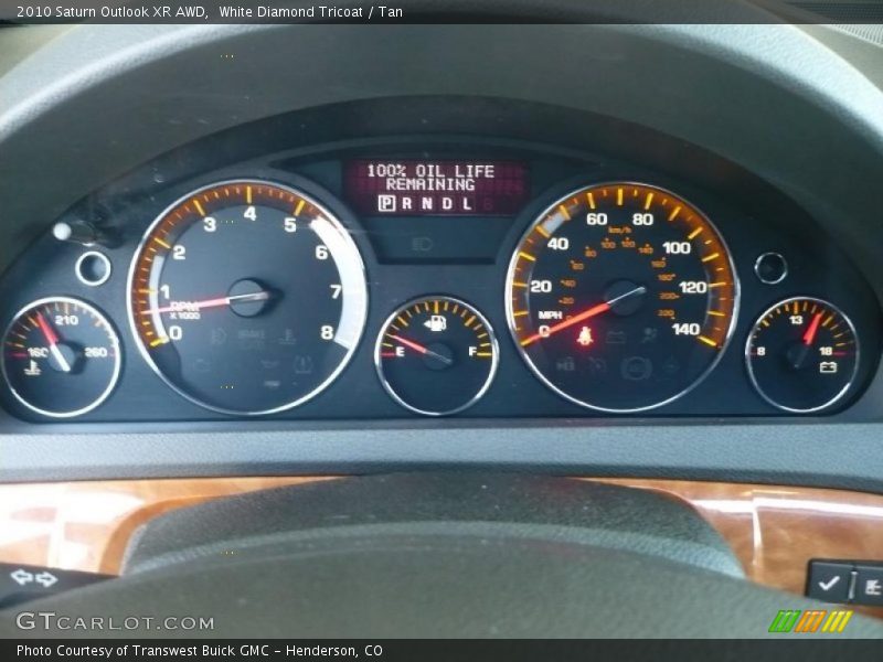 White Diamond Tricoat / Tan 2010 Saturn Outlook XR AWD