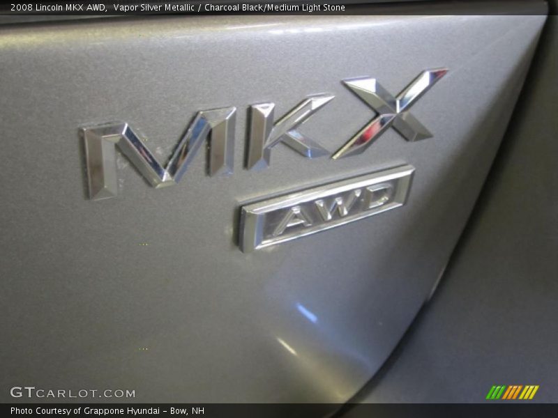 Vapor Silver Metallic / Charcoal Black/Medium Light Stone 2008 Lincoln MKX AWD