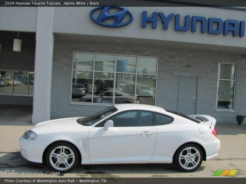 Alpine White / Black 2004 Hyundai Tiburon Tuscani
