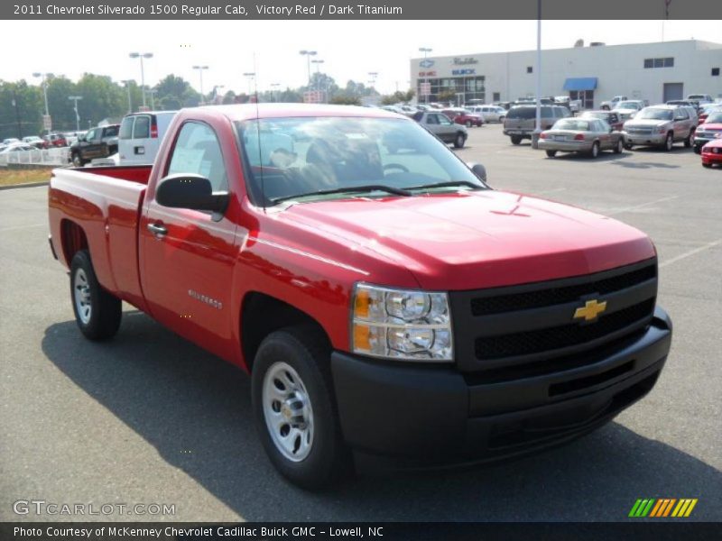 Victory Red / Dark Titanium 2011 Chevrolet Silverado 1500 Regular Cab