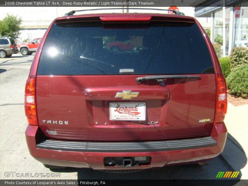 Deep Ruby Metallic / Light Titanium/Dark Titanium 2008 Chevrolet Tahoe LT 4x4