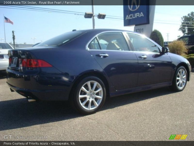 Royal Blue Pearl / Parchment 2008 Acura TSX Sedan