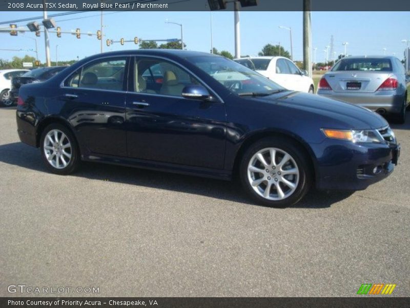 Royal Blue Pearl / Parchment 2008 Acura TSX Sedan