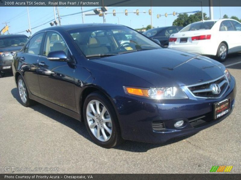 Royal Blue Pearl / Parchment 2008 Acura TSX Sedan