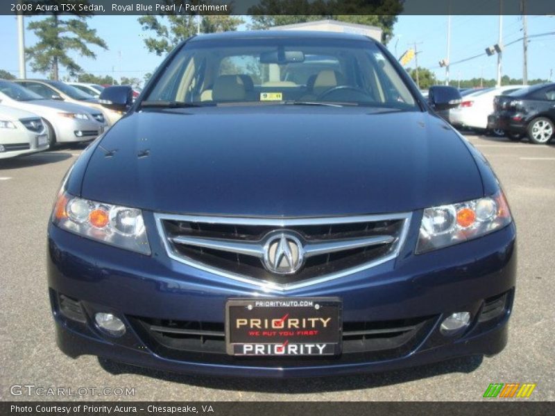 Royal Blue Pearl / Parchment 2008 Acura TSX Sedan