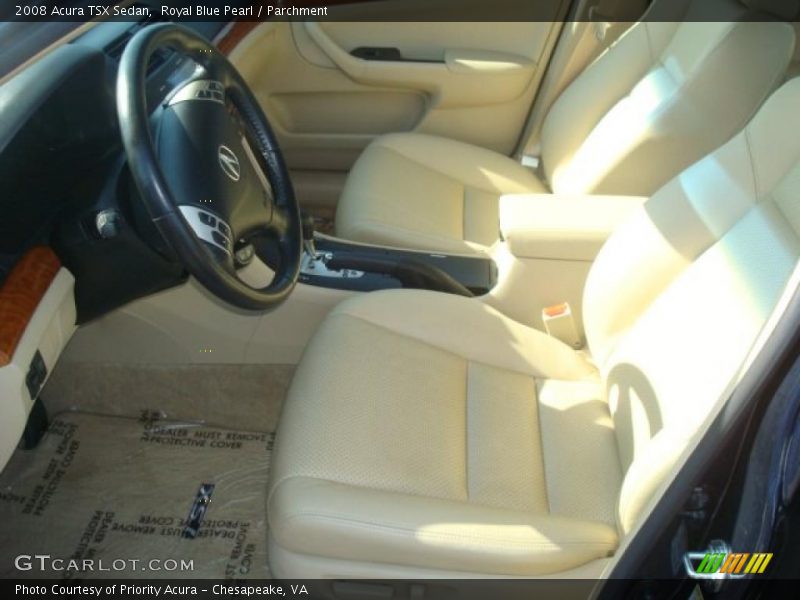 Royal Blue Pearl / Parchment 2008 Acura TSX Sedan
