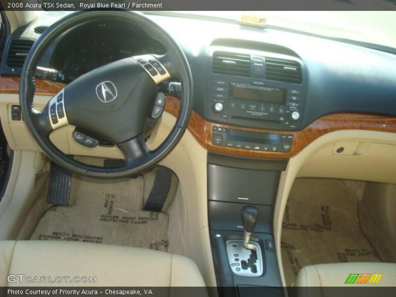Royal Blue Pearl / Parchment 2008 Acura TSX Sedan