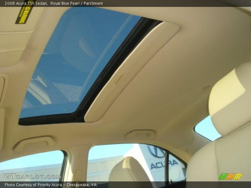 Royal Blue Pearl / Parchment 2008 Acura TSX Sedan