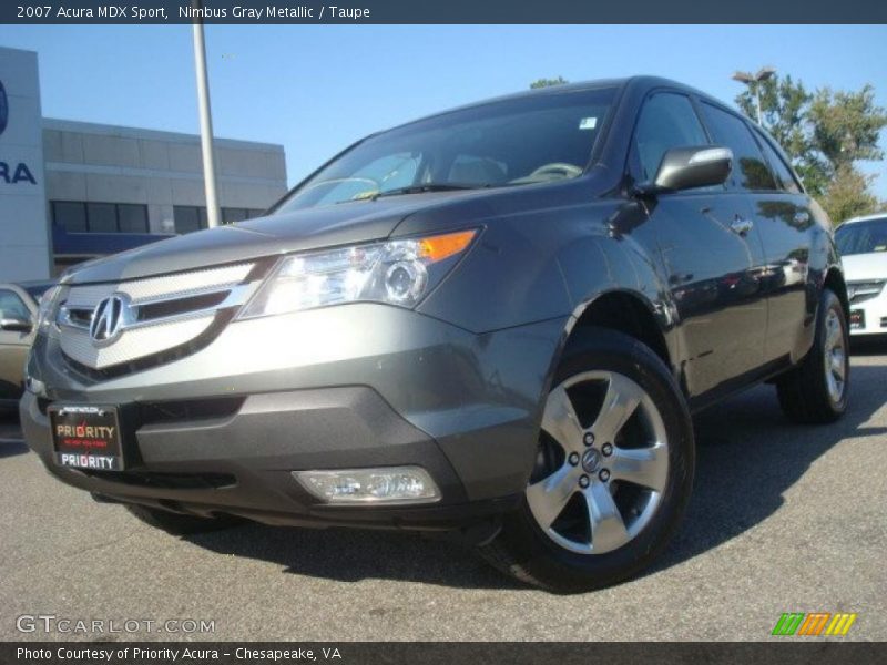 Nimbus Gray Metallic / Taupe 2007 Acura MDX Sport