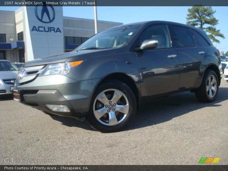 Nimbus Gray Metallic / Taupe 2007 Acura MDX Sport