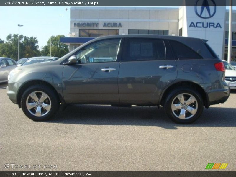 Nimbus Gray Metallic / Taupe 2007 Acura MDX Sport