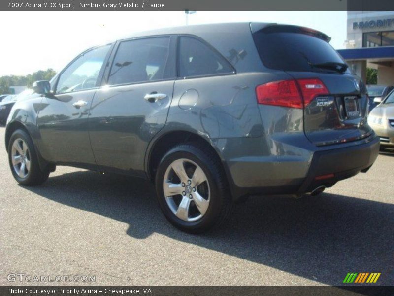 Nimbus Gray Metallic / Taupe 2007 Acura MDX Sport