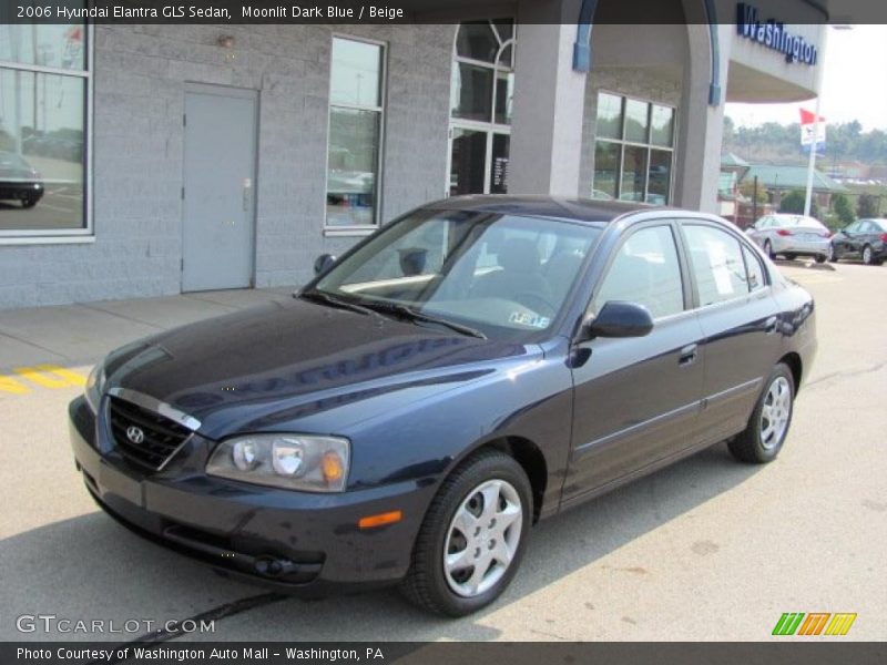 Moonlit Dark Blue / Beige 2006 Hyundai Elantra GLS Sedan