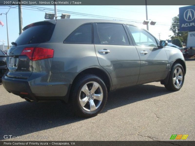 Nimbus Gray Metallic / Taupe 2007 Acura MDX Sport