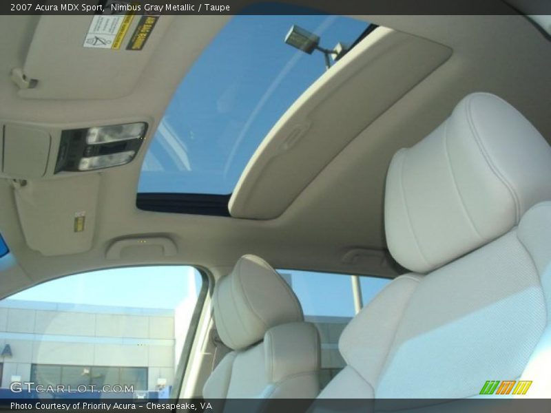 Nimbus Gray Metallic / Taupe 2007 Acura MDX Sport