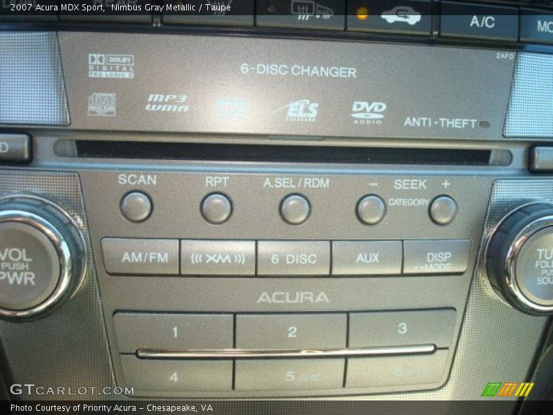 Nimbus Gray Metallic / Taupe 2007 Acura MDX Sport