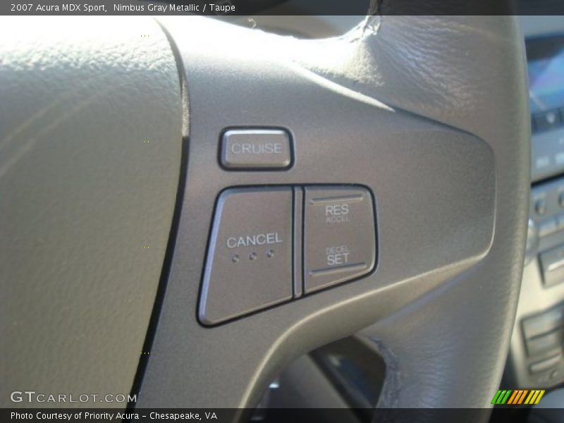 Nimbus Gray Metallic / Taupe 2007 Acura MDX Sport