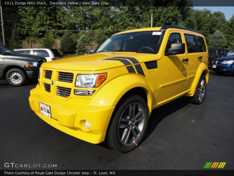 Detonator Yellow / Dark Slate Gray 2011 Dodge Nitro Shock