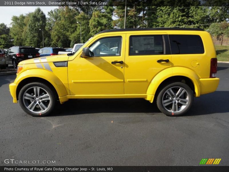 Detonator Yellow / Dark Slate Gray 2011 Dodge Nitro Shock