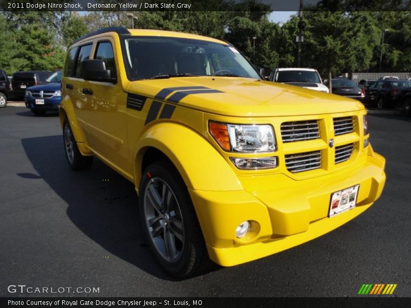 Detonator Yellow / Dark Slate Gray 2011 Dodge Nitro Shock