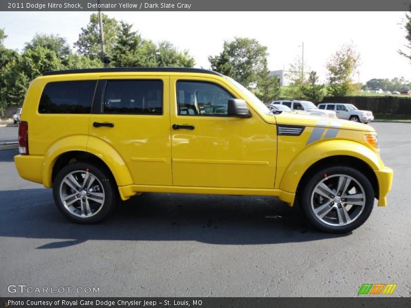 Detonator Yellow / Dark Slate Gray 2011 Dodge Nitro Shock