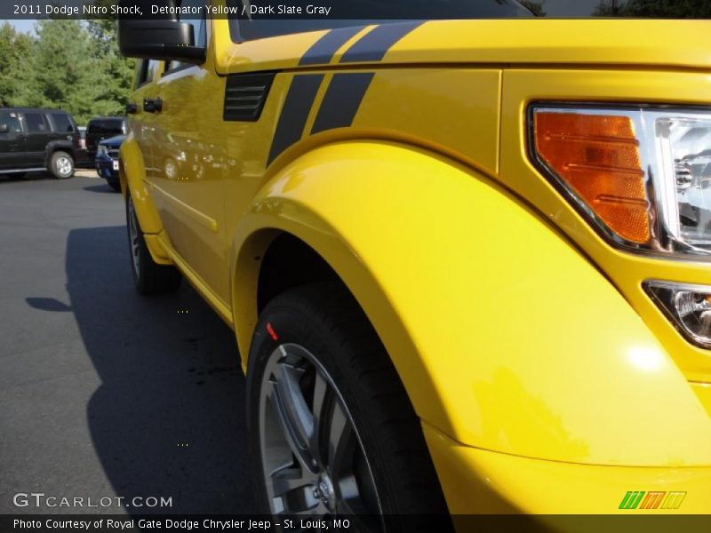 Detonator Yellow / Dark Slate Gray 2011 Dodge Nitro Shock