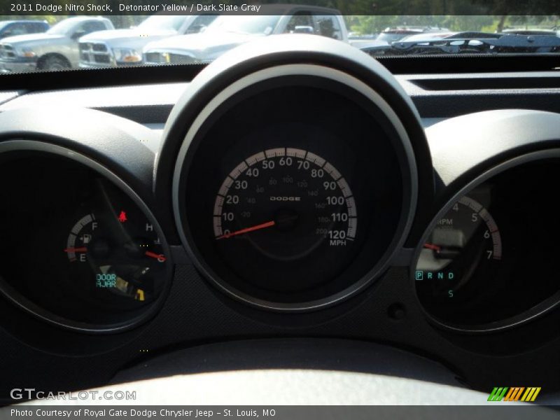 Detonator Yellow / Dark Slate Gray 2011 Dodge Nitro Shock