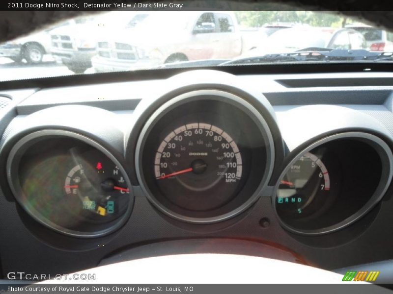 Detonator Yellow / Dark Slate Gray 2011 Dodge Nitro Shock