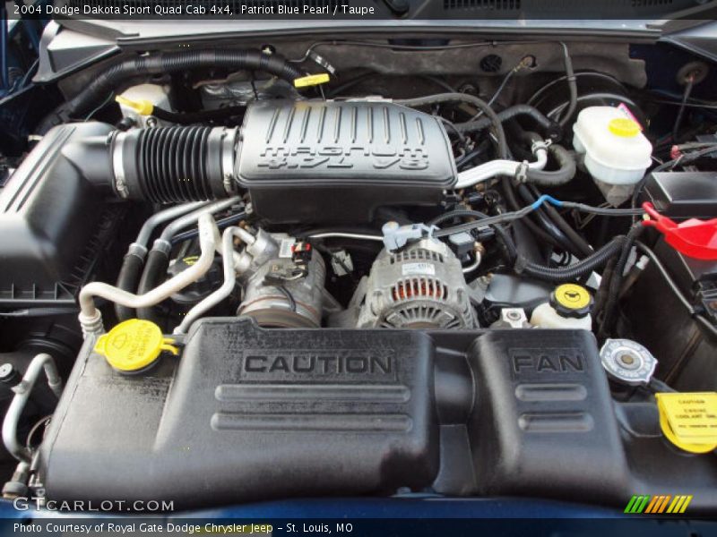 Patriot Blue Pearl / Taupe 2004 Dodge Dakota Sport Quad Cab 4x4