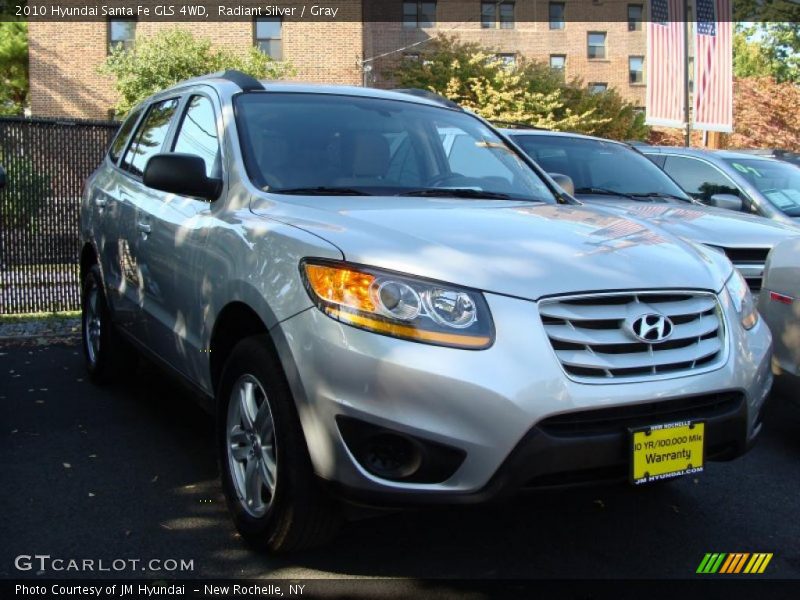 Radiant Silver / Gray 2010 Hyundai Santa Fe GLS 4WD