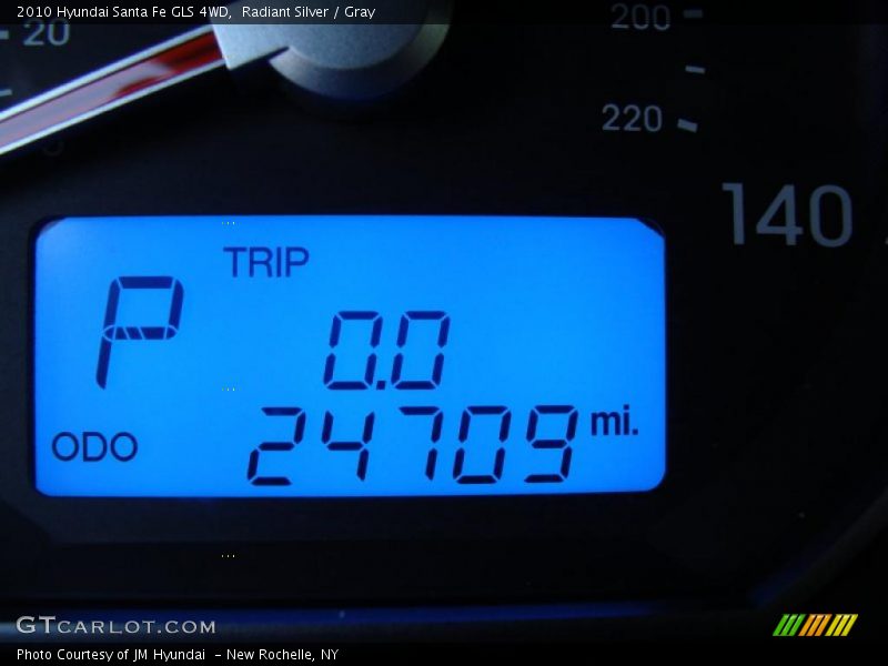 Radiant Silver / Gray 2010 Hyundai Santa Fe GLS 4WD