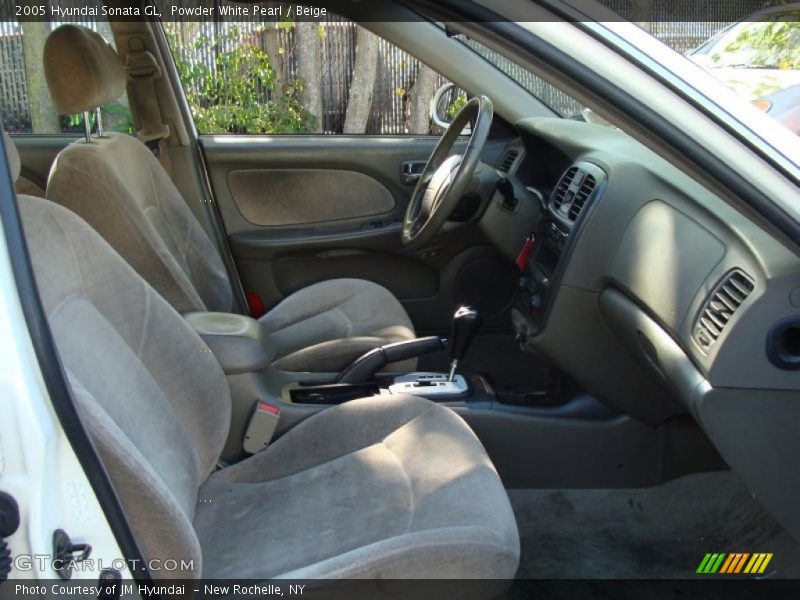 Powder White Pearl / Beige 2005 Hyundai Sonata GL