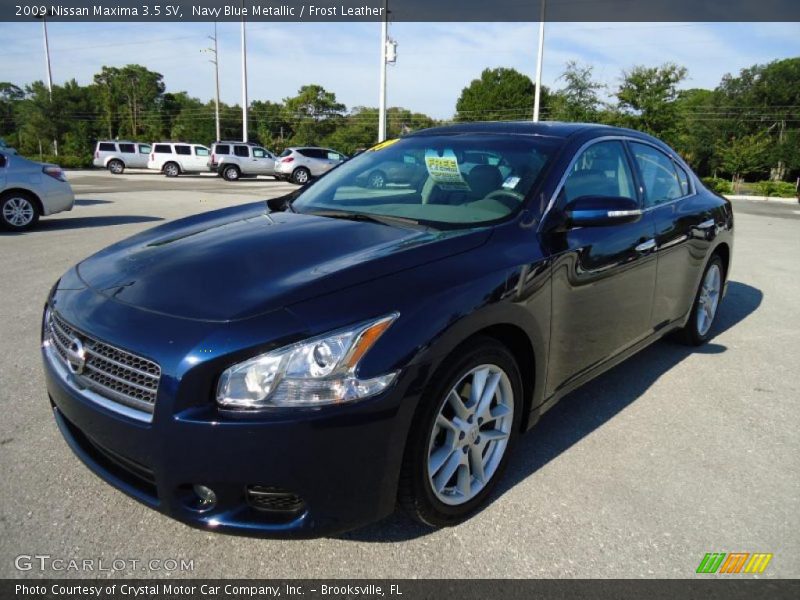 Navy Blue Metallic / Frost Leather 2009 Nissan Maxima 3.5 SV