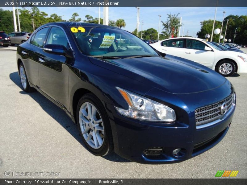 Navy Blue Metallic / Frost Leather 2009 Nissan Maxima 3.5 SV