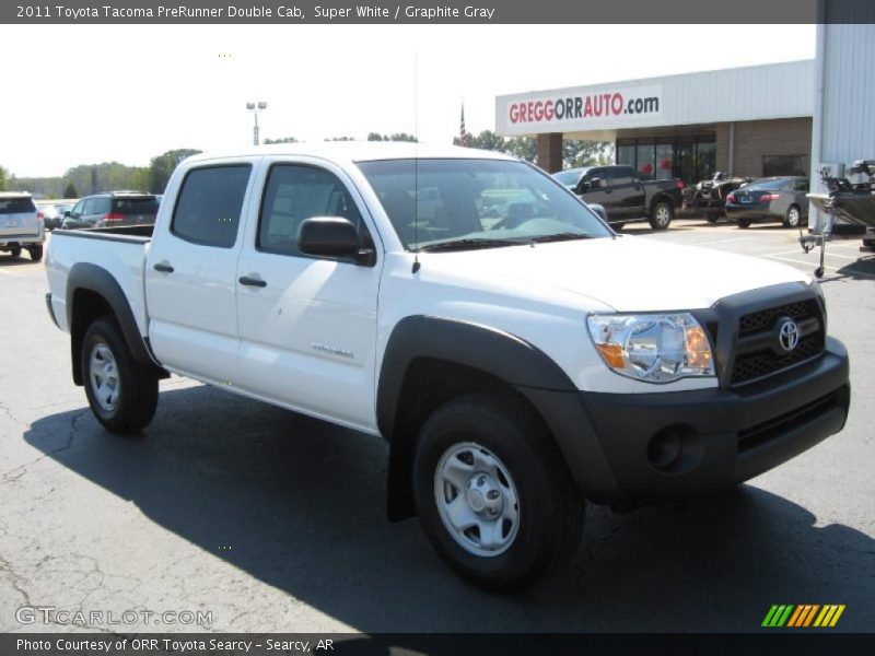 Super White / Graphite Gray 2011 Toyota Tacoma PreRunner Double Cab