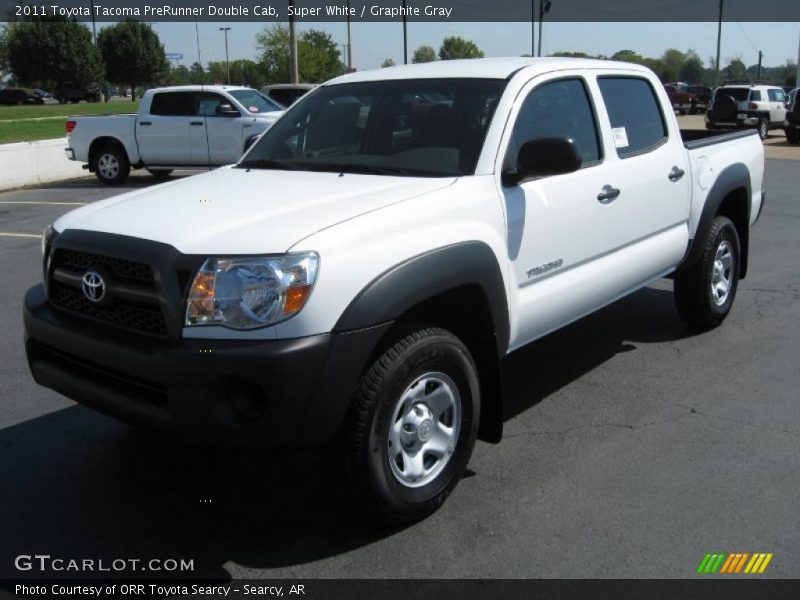 Super White / Graphite Gray 2011 Toyota Tacoma PreRunner Double Cab