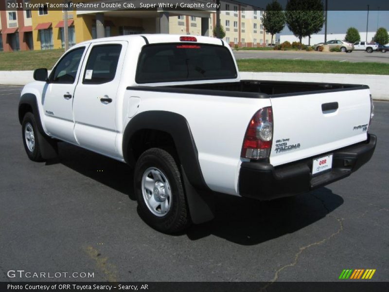 Super White / Graphite Gray 2011 Toyota Tacoma PreRunner Double Cab