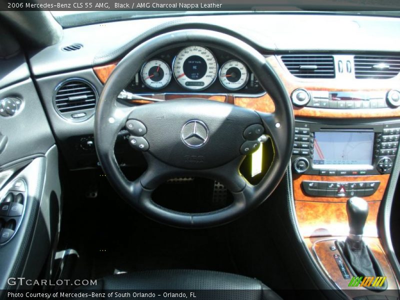 Black / AMG Charcoal Nappa Leather 2006 Mercedes-Benz CLS 55 AMG