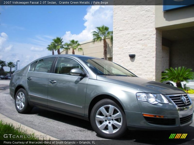 Granite Green Metallic / Pure Beige 2007 Volkswagen Passat 2.0T Sedan