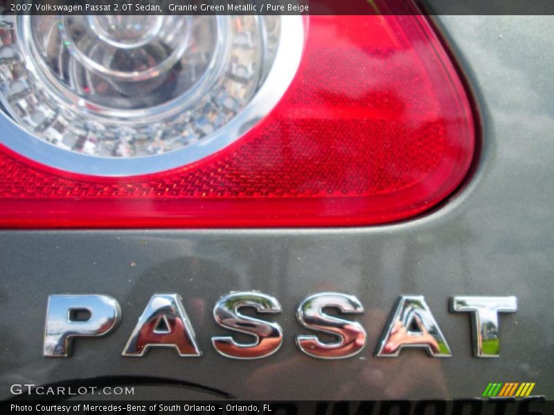 Granite Green Metallic / Pure Beige 2007 Volkswagen Passat 2.0T Sedan