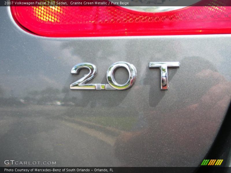 Granite Green Metallic / Pure Beige 2007 Volkswagen Passat 2.0T Sedan