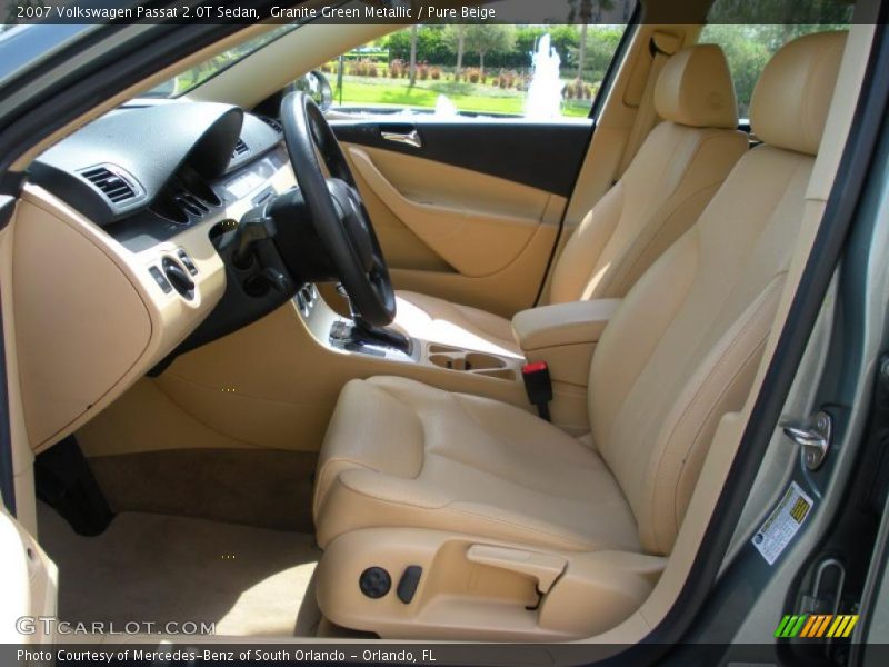 Granite Green Metallic / Pure Beige 2007 Volkswagen Passat 2.0T Sedan