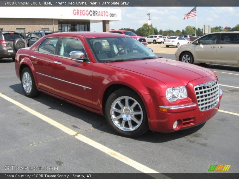 Inferno Red Crystal Pearl / Dark Slate Gray 2008 Chrysler 300 C HEMI